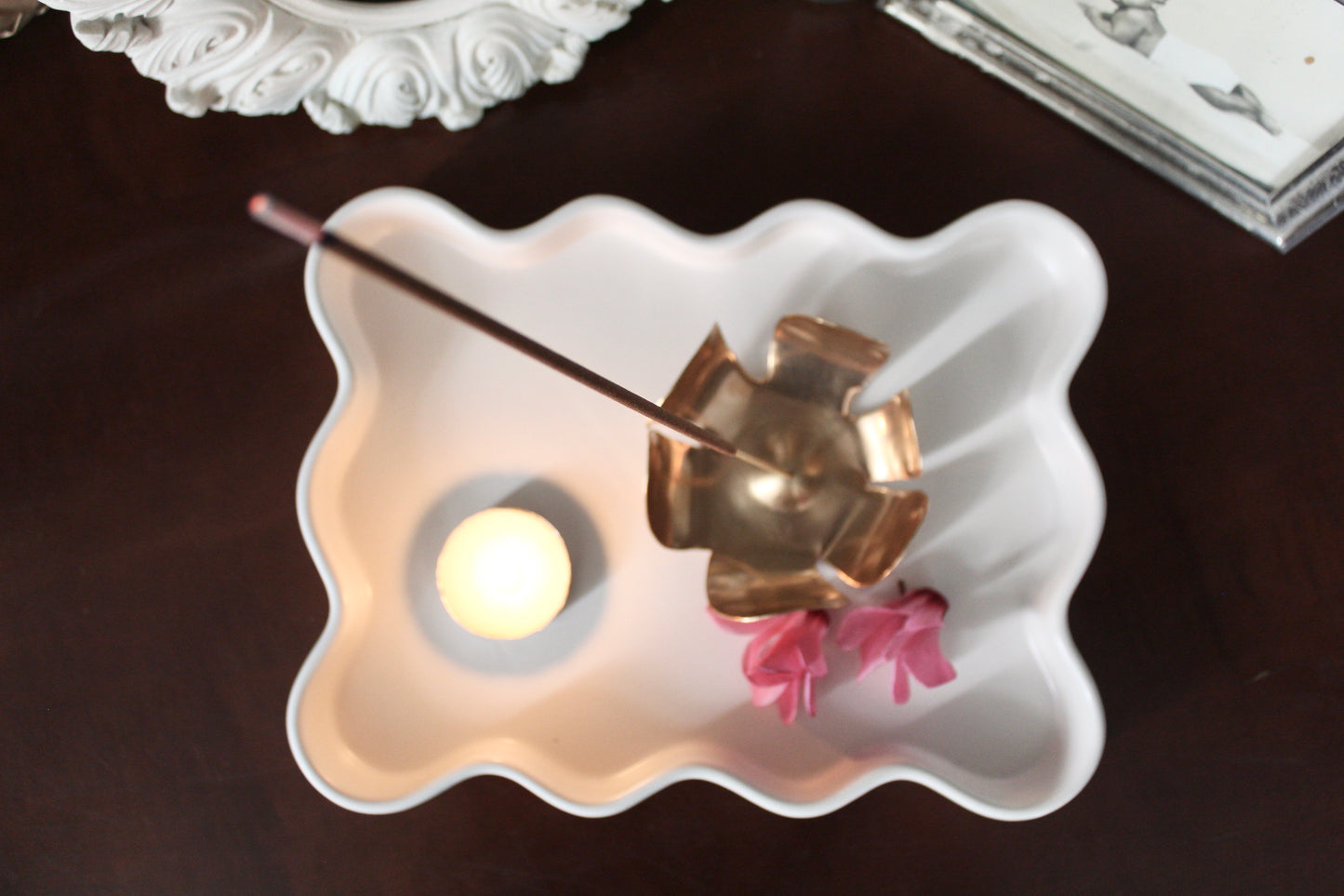 Bronze-In-Bloom Incense Holder